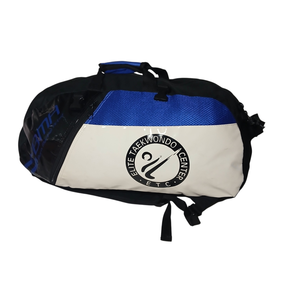 Black and Blue Duffel Bag